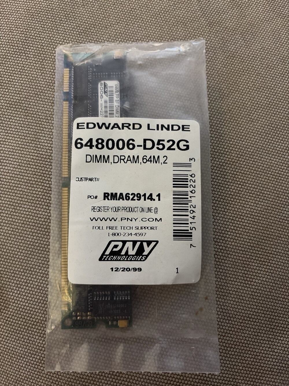 Vintage PNY 64MB DIMM RAM Module – 648006-D52G